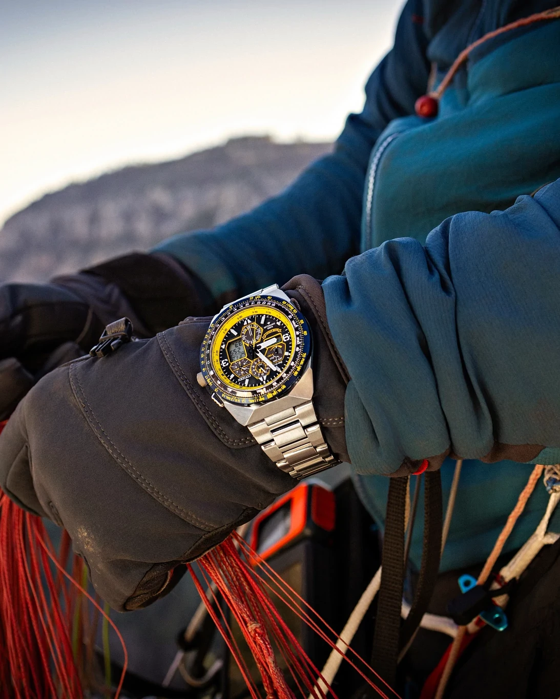 Promaster Skyhawk A-T Blue Dial Stainless Steel Bracelet JY8125